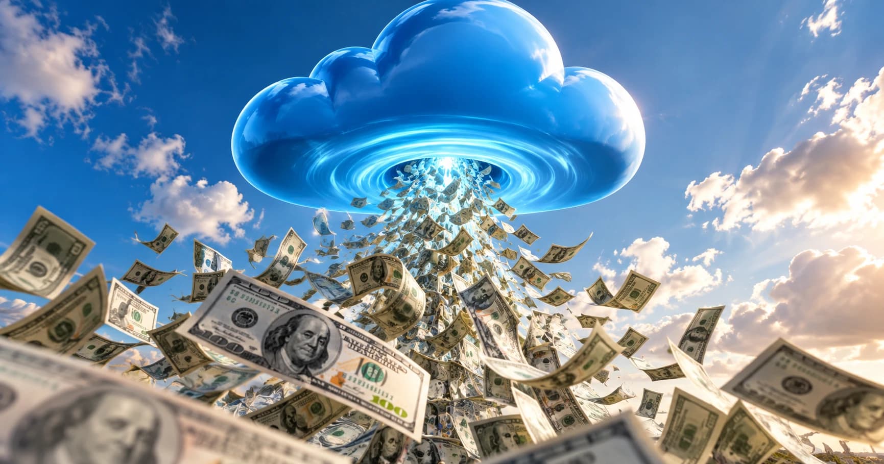 Cloud sucking in money